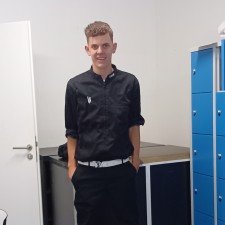 Nils bei der Arbeit