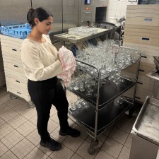 Lina bei der Arbeit