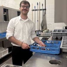 Hendrik bei der Arbeit
