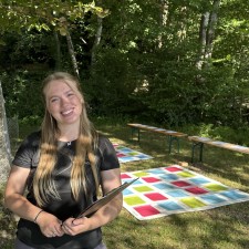Rebekka Sara Manuela bei der Arbeit