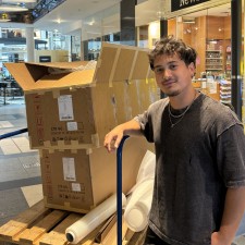 Sven bei der Arbeit