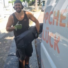 Mehdi bei der Arbeit