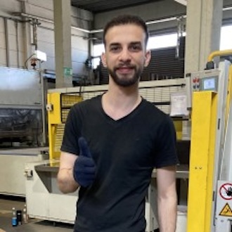 mohammed ls aushilfe als produktionshelfer