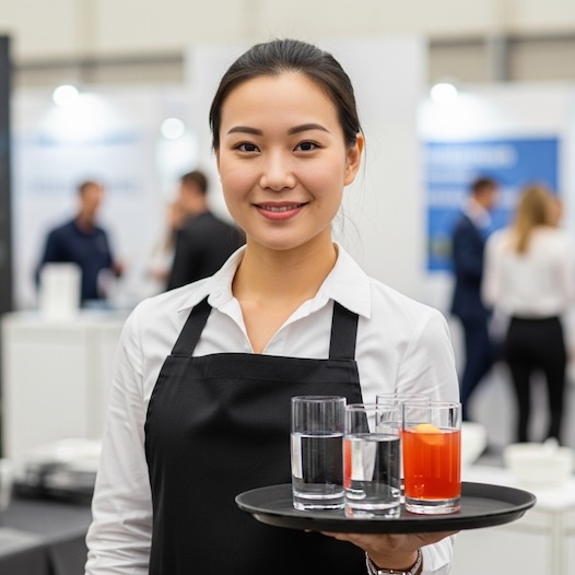 Servicekraft beim Kellnern